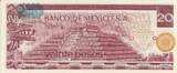 Mexico  20 Pesos - J. Morelos - Pyramid of Quetzalcoatl - 1977 UNC