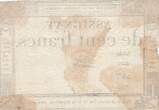 France  100 francs - 18 Nivose An III - 1794 - Sign. Saxy - Serial 4329 VF