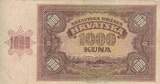 Croatia 1941 1000 Kuna - Young girl - Mountains - 26-05-1941 - Serial N VF