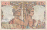 France 1949 5000 Francs Sea and Countryside - 10-03-1949 - Serial T.17 - F.48.01 VF