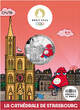 French Mint  Strasbourg Cathedral - 10 Euros Silver Colour 2024 (CDM) - France hosts the Games - Mascots Paris 2024 - Wave 1 UNC