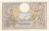 France 1928 100 Francs LOM - large cartridges - 29-02-1928 - Serial M.20712 VF