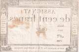 France  100 Francs - 18 Nivose An III - (07.01.1795) - Sign. Oudry - Serial 1611 VF