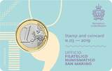 San Marino 2019 Coincard n°03 + Stamp - 1 Euro 2018 UNC