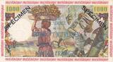 Martinique  1000 Francs Fisherman - Specimen - 1955 UNC