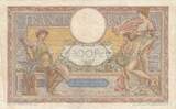 France 1929 100 Francs LOM - large cartridges - 28-06-1929 - Serial P.25537 VF