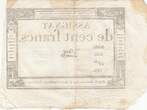 France  100 Francs - 18 Nivose An III - (07.01.1795) - Sign. Saxy - Serial 3420 VF