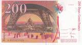 France  200 Francs - Gustave Eiffel - Tour Eiffel - 1999 - Serial A.081 - Faute XF