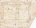 France  100 Francs - 18 Nivose An III - (07.01.1795) - Sign. Gautry - Serial 496 VF
