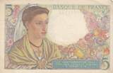 France 1943 5 Francs - Shepherd - 23-12-1943 - Serial T.120 VF+