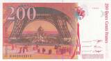 France  200 Francs - Gustave Eiffel - Eiffel Tower - 1995 - Serial H.002 UNC