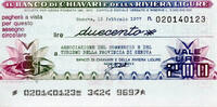 Italy 200 lires 200 Lire Banco di Chiavari e della Riviera Ligure - 1977 - Genova - UNC