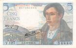 France 5 francs 5 Francs Shepherd - 05-04-1945 Serial V.127 - AU -