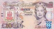 Gibraltar 20 pounds 20 Pounds Elizabeth II - Capture of Gibraltar 1704 - 2004 Serial CCC - UNC - P.31a -