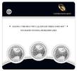 USA  FDC.2011 Set of 3 coins of 1/4 $ Chickasaw UNC