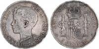 Spain 5 pesetas 5 Pesetas Alfonso XIII - Arms - 1897 -