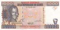 Guinea 1000 francs 1000 Francs Woman - Bauxite - Serial KB - 1998 -