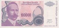 Bosnia-Herzegovina 100000 dinara 100000 Dinara - P. Kocic - Arm - 1993 -