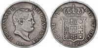 Naples  120 Grana Ferdinand II - Arms - 1857 VF