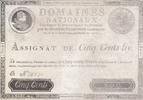 France 500 livres 500 Livres Louis XVI - 29 Sept. 1790 - Serial B 14470 -