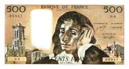France  500 Francs Pascal - 1969-1-2 - O.8 AU