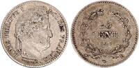 France 1/4 franc 25 Centimes Louis Philippe I - 1845 B Rouen - Silver VF