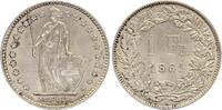 Switzerland 1 franc 1 Franc Helvetia - 1961 - B Bern - Silver -