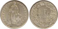 Switzerland 1 franc 1 Franc Helvetia - 1963 - B Bern - Silver -
