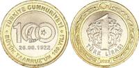 Turkey 1 pound 1 Lira - 100th anniversary of the Great Offensive - Bimetal - 2022 -