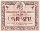 Andorra 1 peseta 1 Pesseta - 1936 -