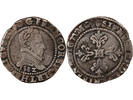 France  HENRI III - FRANC WITH FLAT COLLAR 1582 L BAYONNE VF