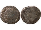 France  HENRI III - 1/2 FRANC WITH FLAT COLLAR 1578 T NANTES FF+