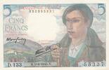 France 5 francs 5 Francs Shepherd - 05-04-1945 Serial D.133 - UNC -