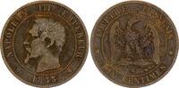 France  10 Centimes Napoleon III Nude head - 1855 MA Marseille FF