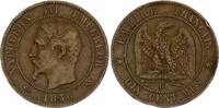 France  10 Centimes Napoleon III Nude head - 1856 B Rouen FF+