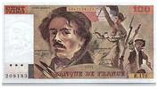 France  100 Francs Delacroix - 1991 - Serial R.170 - Large watermark - Fay.69bis.03a1a XF+