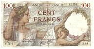 France 100 francs 100 Francs Sully - 28.09.1939 - Serial V.1776 - Fay.26.08 -