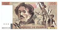 France  100 Francs Delacroix - 1991 - Serial Q.172 - Little watermark - Fay.69bis.03a4 VF+