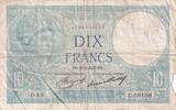 France  10 Francs - Minerva - 25.02.1937 - Serial D.68188 FF