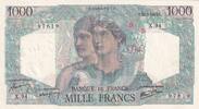 France 1945 1000 Francs Minerva and Hercules - 12-07-1945 - Serial X.94 XF