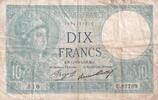 France 1936 10 Francs - Minerva - 17-12-1936 - Serial U.67789 FF