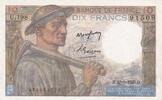 France 1949 10 Francs - Minor - 30-06-1949 - Serial U.198 AU