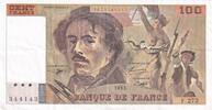 France 100 francs 100 Francs - Delacroix - 1991 - Serial F.273 -