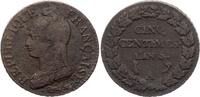 France 1799-1800 5 Centimes Dupre - Liberty head - An 5 A Paris FF+
