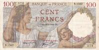 France 100 francs 100 Francs Sully - 21-09-1939 Serial B.1562 -