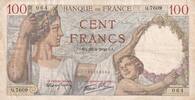 France 100 francs 100 Francs Sully - 22-02-1940 - Serial Q.7609 -