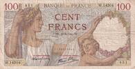 France 100 francs 100 Francs Sully - 16-08-1940 - Serial W.14204 -