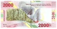 Central African States  2000 Francs - Building - Parrot - 2020 (2022) - Letter A9 UNC