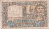 France 1941 20 Francs Science and Labour - 18-09-1941 - Serial E.5765 FF