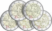 Germany 2019 LOT 5 X 2 Euros Commémo. 2019 - 30 years since the fall of the Berlin Wall (5 workshops) UNC ( non circulé)
